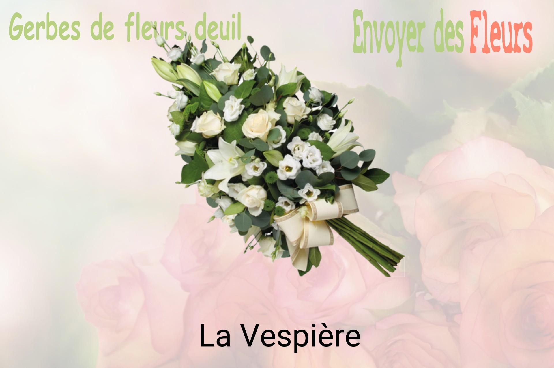 Gerbe de fleurs de deuil livrée à La Vespière